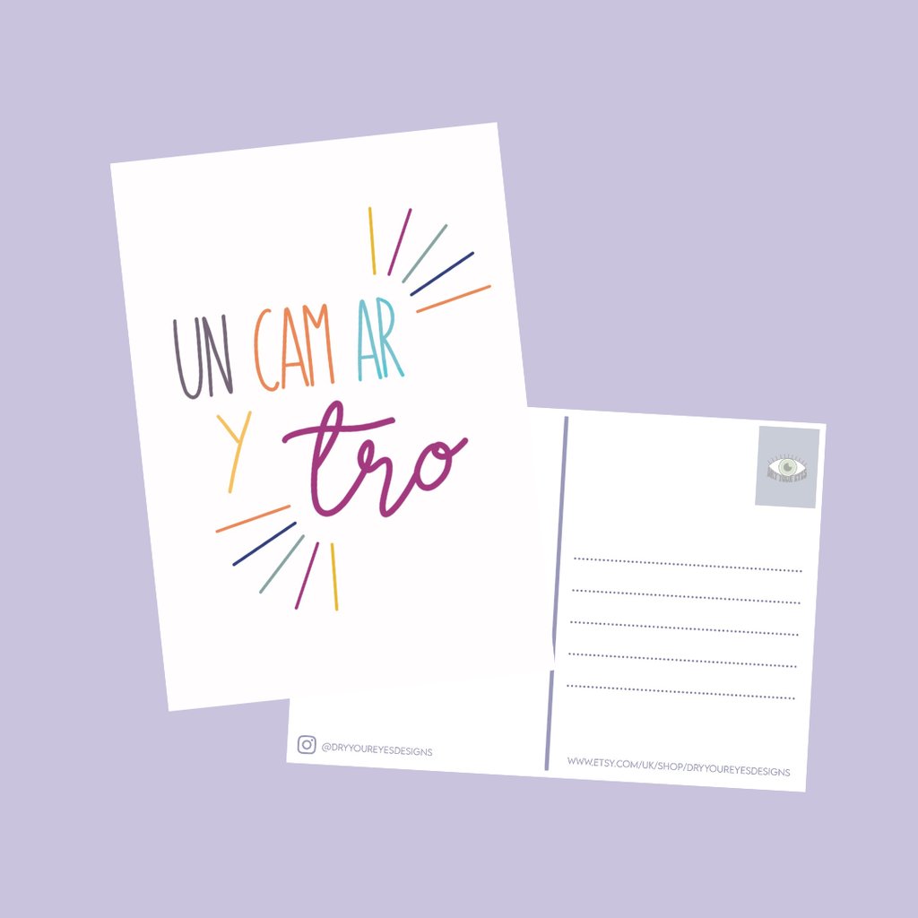 Un Cam ar y Tro - A6 Postcard - Welsh