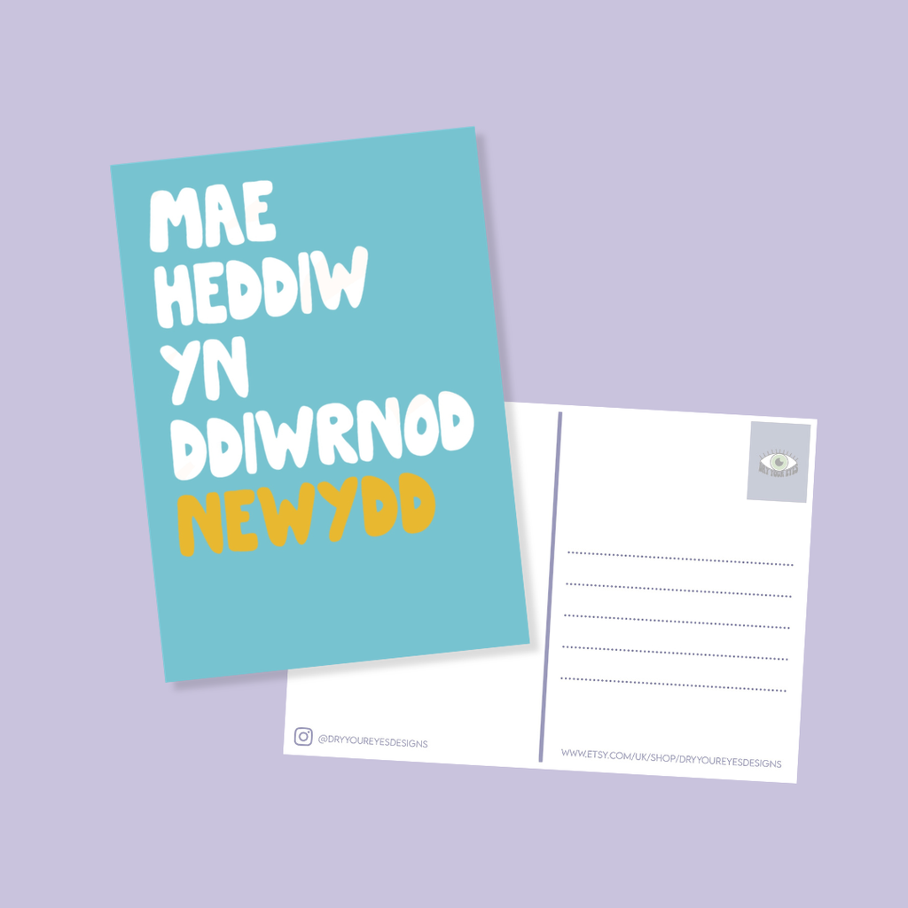 Mae Heddiw yn Ddiwrnod Newydd - A6 Postcard - Welsh