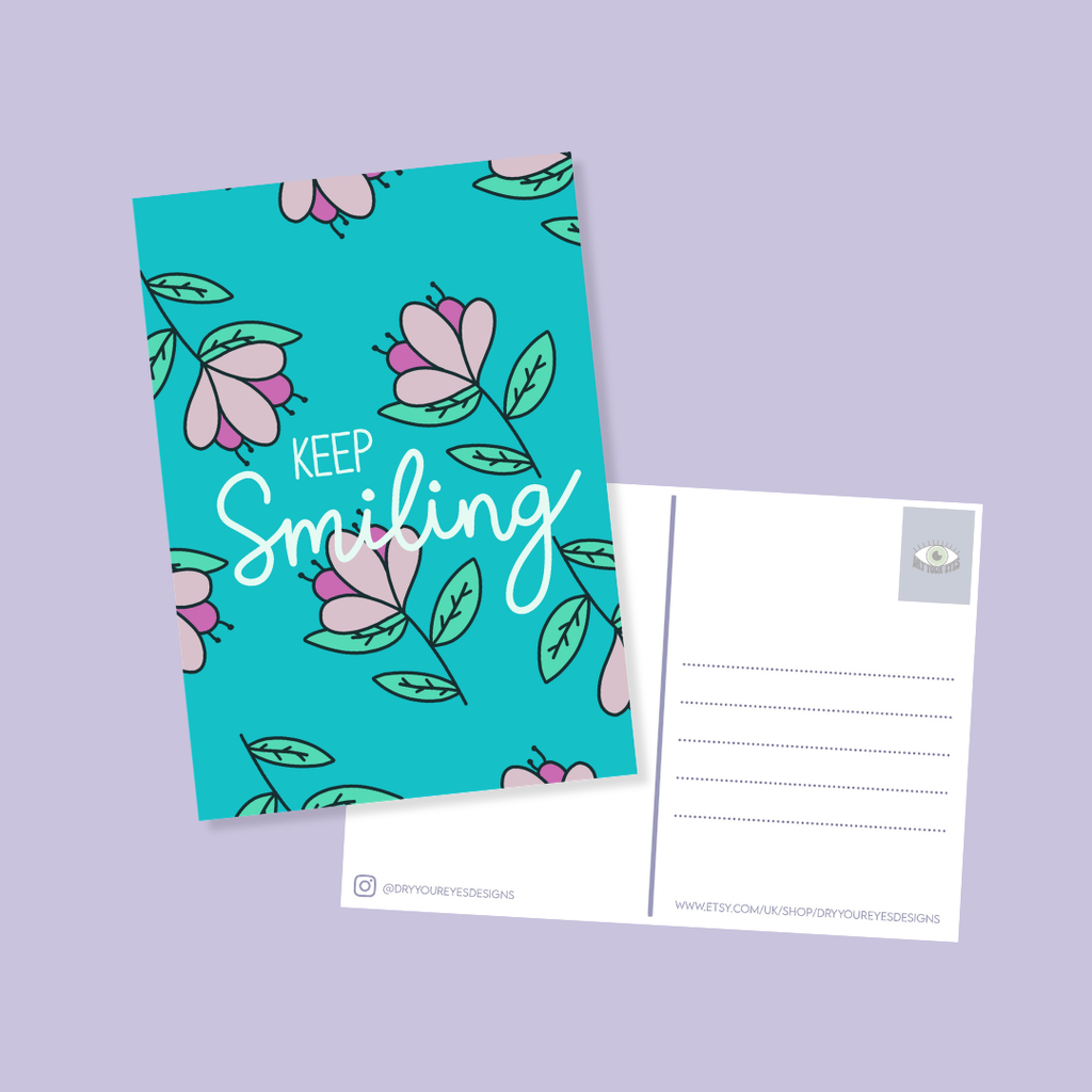 Keep Smiling - A6 Postcard