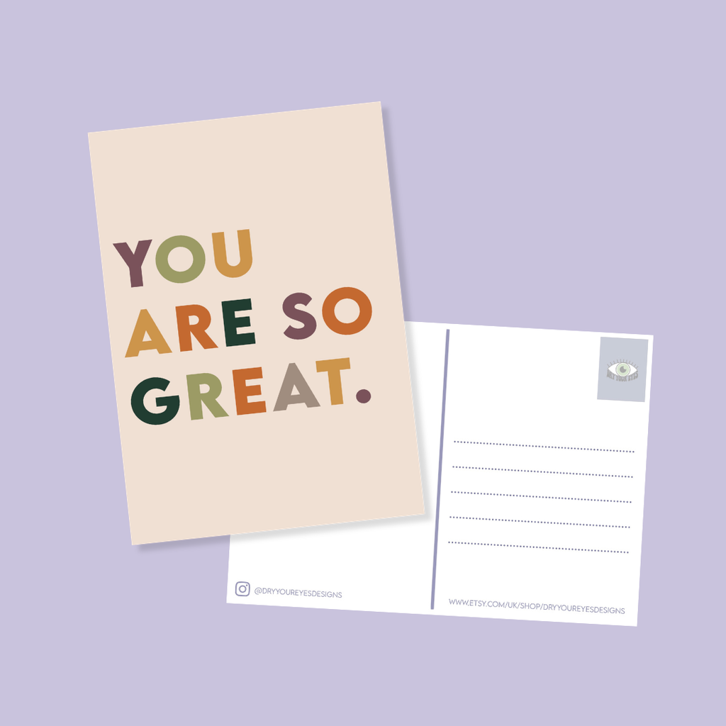 You Are so Great - A6 Postcard