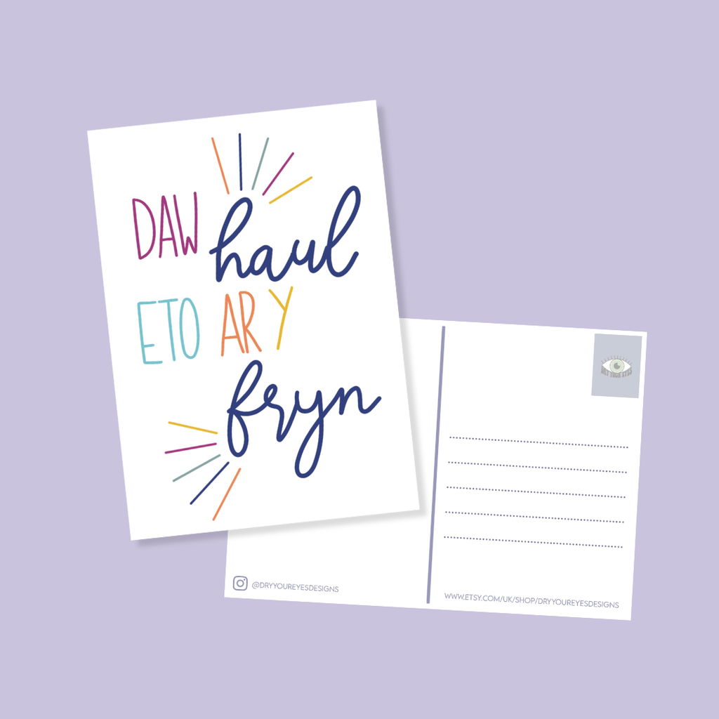 Daw Haul Eto Ar Y Fryn - A6 Postcard - Welsh