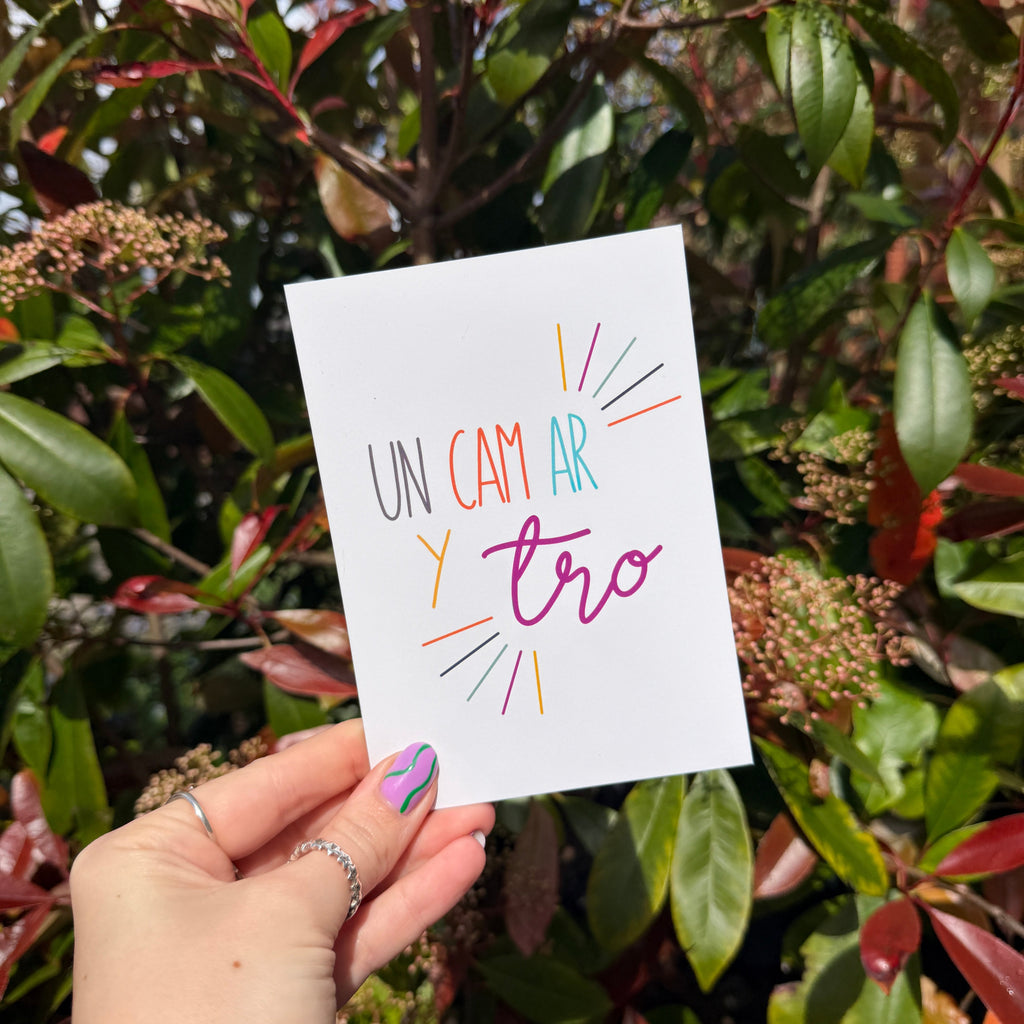 Un Cam ar y Tro - A6 Postcard - Welsh